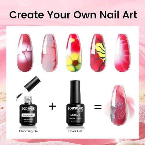 JODSONE Blooming Clear Gel Nail Polish, 15ml for Spreading & Watercolor Effects, Floral Nail Art Design, U V & LED Cure, Light Up Your Nail Life thumbnail 4