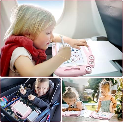 AiTuiTui Magnetic Drawing Board Toddler Toys for Girl Gifts, Erasable Doodle Sketching Writing Pad Travel Games for Kids in Car, Early Education Learning Skill Development Toys for Toddlers thumbnail 6