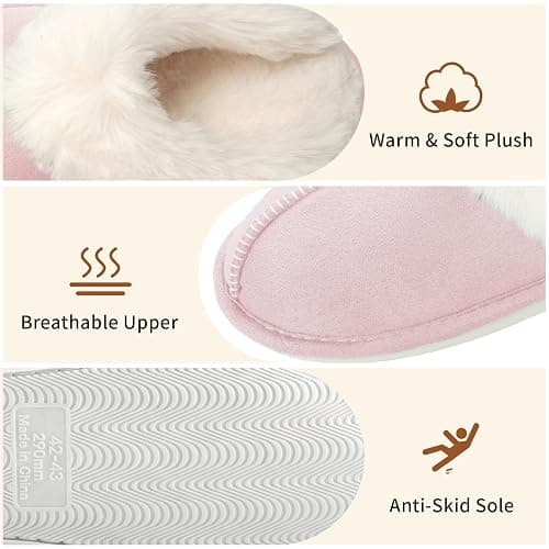 Hausschuhe Damen Herren Winter Plüsch Warm gefüttert Hausschuhe Pantoletten Bequeme rutschfeste Flache Slippers thumbnail 2
