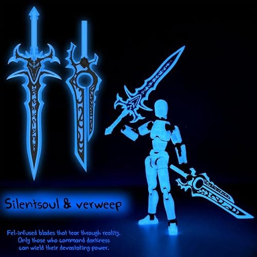 Deeplus Glowing Titan 13 Action Figure Set Already Assembled, Dummy 13 3D Printed Action Figures with Weapons Accessories T Lucky Robo 13 Nova 13 Action Figures, Figura de acción 13 (Green) thumbnail 4