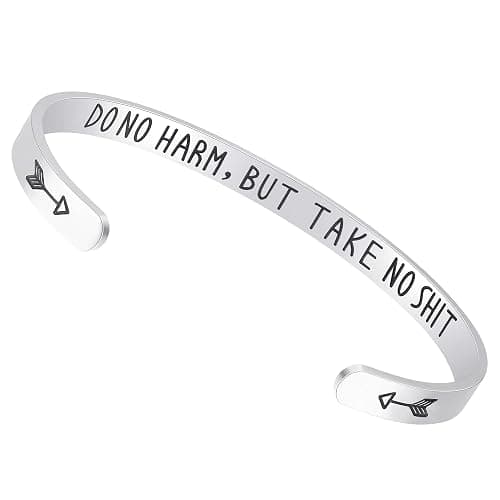 Fesciory Inspirational Bracelets for Women,Stainless Steel Engraved Personalized Positive Mantra Quote Keep Going Cuff Bangle College Graduation Christmas Gifts for Her thumbnail 2