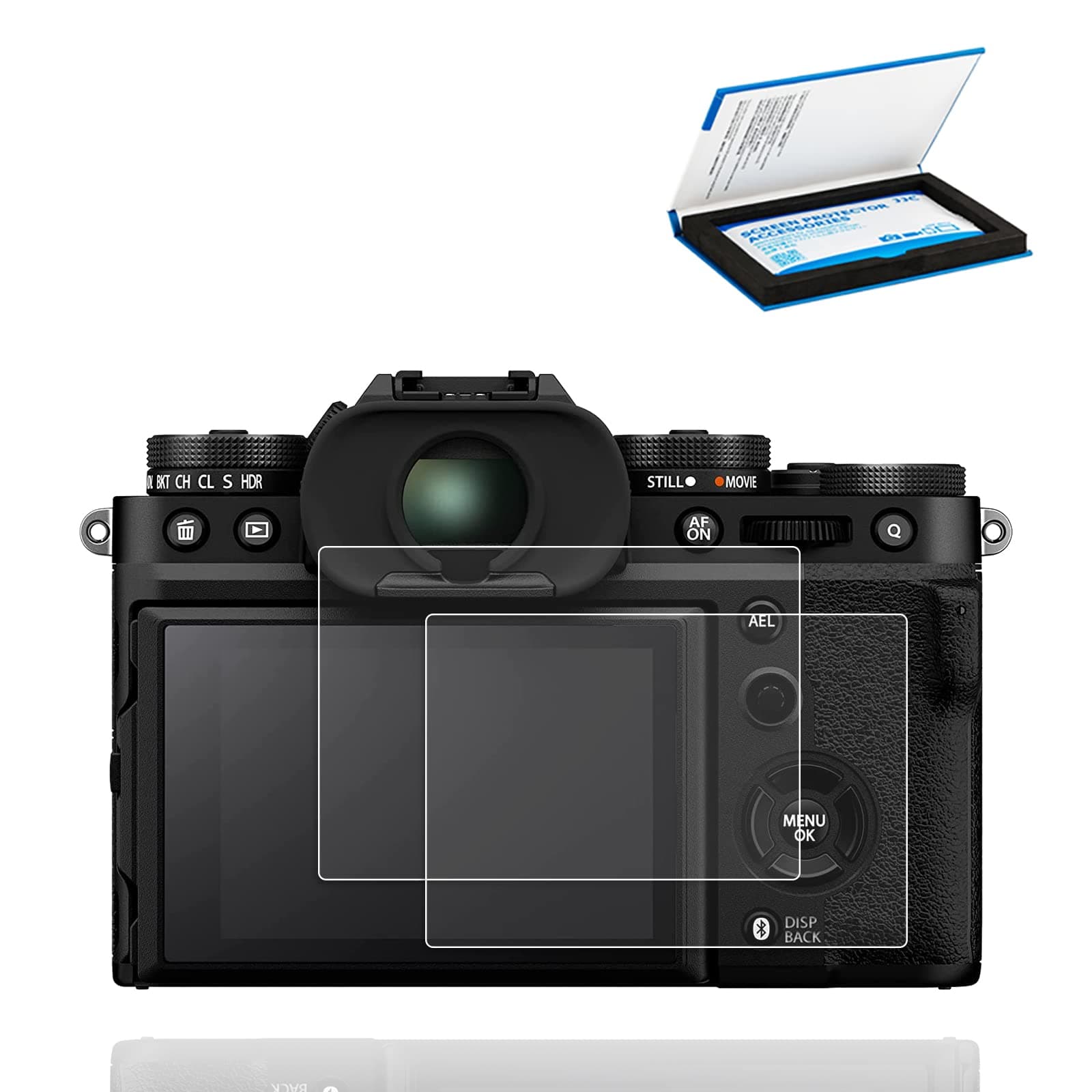 JJC - Juego de 2 protectores de visualización para cámara Fujifilm X-T5 XT5 XT-5, ultrafino, antihuellas, dureza 9H, bordes redondeados, 2.5D, protector de vidrio templado - Image 1