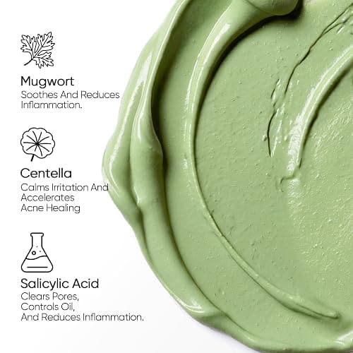 SKINTIFIC Mugwort Clay Stick Mask for Face, Redness Soothing & Breakout Control with Centella and Salicylic Acid, Gentle Exfoliating, Vegan Skincare, Wash-Off Facial Mud Mask thumbnail 5