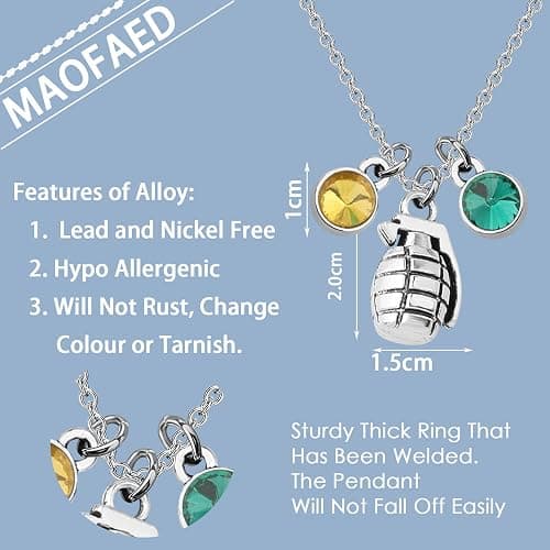 MAOFAED Anime Manga Series Gift Anime Necklace Anime Lover Gift Idea Anime Girl Gift Anime Merchandise - Bakugo necklace thumbnail 2