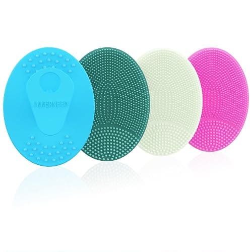 4 Pack INNERNEED Silicone Face Scrubber for Deep Cleansing and Exfoliation – Soft Facial Cleansing Brush, Gentle for All Skin Types, Blackhead Remover, Portable - Image 1