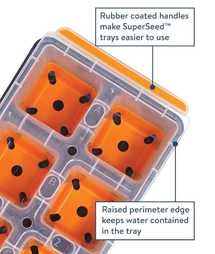 Burpee SuperSeed Windowsill Seed Starting Tray| 8 XL Cell| Reusable & Dishwasher Safe| for Vegetable, Flower & Herb Seeds| Window Garden Seed Starter Kit| Green thumbnail 3