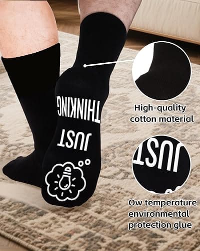 Vitery Fathers Day Gift From Daughter Wife Son Kids- Personalized Fathers Day Gift For Husband Dad Stepdad, Funny Men Socks thumbnail 6