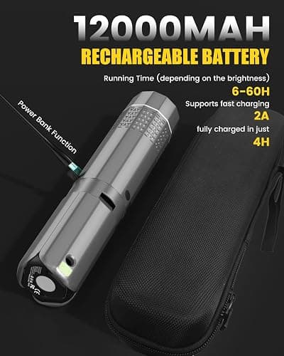 Camping Lantern Telescopic - Camping Light with 12000mAh Battery Magnetic Base, 3 Light Modes, Waterproof Rechargeable LED Hiking, Emergency, Outdoor & Indoor Use thumbnail 2