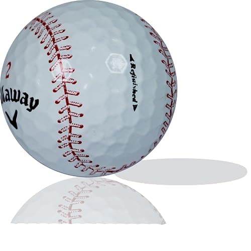 GBM Callaway Chrome Soft Certified Refinished Baseball Golf Balls - 12 Pack - Designed with Stitching Pattern - Par-FECT for Any Golf Outing! thumbnail 2