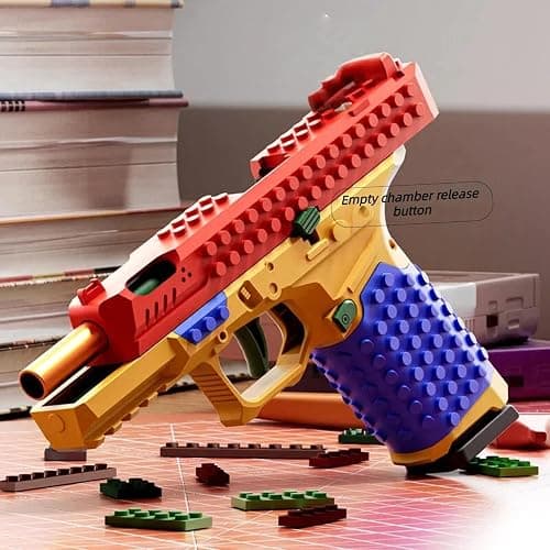 Bazilbazos Tactical DIY Building Block Handle Set, Bazilbazos Building Block Toy Gun, Funny DIY, Block Blaster with Display Stand, Full of Creativity for Team Activities (#1) thumbnail 2