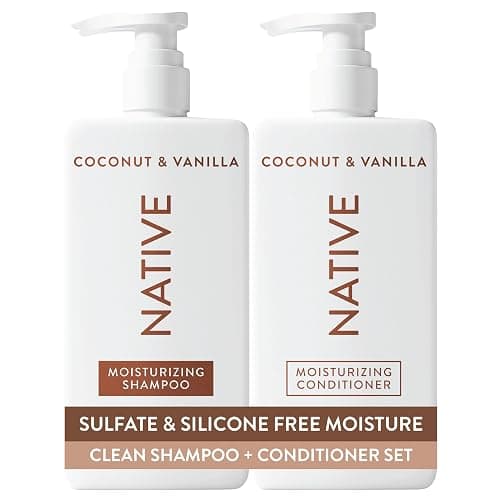Native Coconut & Vanilla Shampoo and Conditioner Contain Naturally Derived Ingredients | All Hair Types, Color & Treated, Fine to Dry Damaged, Sulfate & Dye Free - 2-Pack - Image 1
