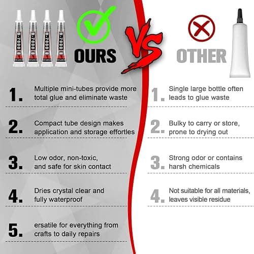 10 PCS 15ml B7000 Glue Clear with Precision Tip, Rhinestone Glue for Nail, Craft Glues, Jewelry Glues, Jewelry Making, Nail Art, DIY, Makeup, Shoes thumbnail 7