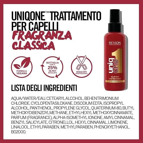 Revlon Professional UniqOne Classic, Trattamento per Capelli Senza Risciaquo, All in One, Idrata, Protegge e Ripara (150ml), Fragranza Classica thumbnail 5