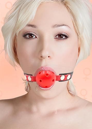 Breathable Mouth Ball for Women, Faux Leather Paddle for Couples, Adult Set for Bedroom Play thumbnail 5