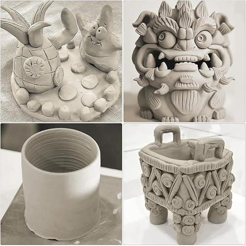 VIBRATITE 10LB Air Dry Clay, White Modeling Clay for Pottery & Sculpting | Easy to Shape for Hand Building, Wheel Throwing, DIY Crafts, Classroom Art Projects, Ideal for Beginners & Artists thumbnail 7
