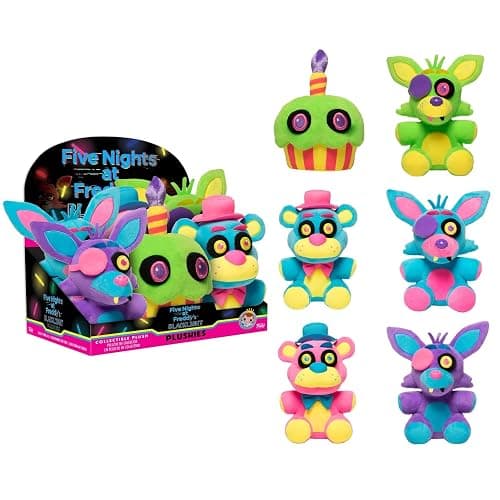 Five Nights At Freddy's 6 Inch Plush | Foxy Blacklight (Blue) thumbnail 6