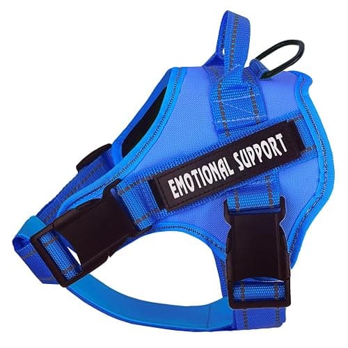 voopet Service Dog Harness, Emotional Support Pet Vest Harness, Reflective Breathable and Adjustable No-Pull ESA Dog Harness for Small Medium Large Dogs (with 4 PCS Removeable Tags) - Image 1