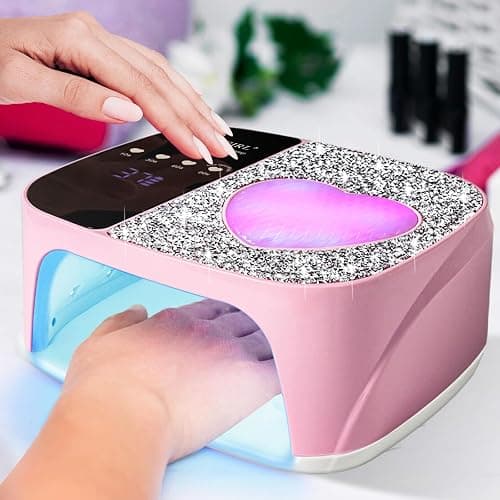 LimeGirl Cordless Nail Dryer for Gel Polish, UV LED Nail Lamp with Fast Curing UV Light & 4 Timer Settings, Portable Rechargeable Gel Lamp Nail Art Tool for Manicure Pedicure at Home & Salon (Pink) - Pink thumbnail 6