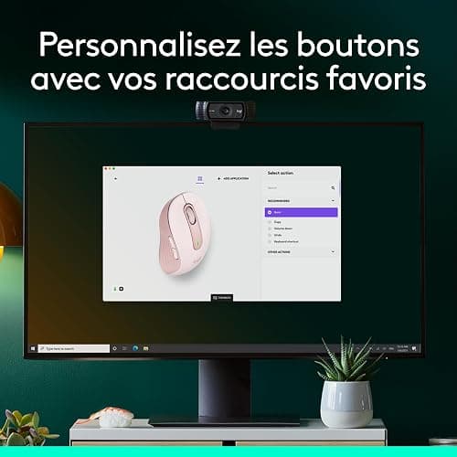 Logitech Signature M650 Souris sans fil - Pour Mains de Petites & Moyennes Tailles, Pile 2 ans, Clics Silencieux, Boutons de Côtés Programmables, Bluetooth, PC/Mac/Multi-Device/Chromebook - Rose thumbnail 6