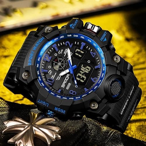 AIMES Men's Watches Sports Outdoor Waterproof Military Watch Date Multi Function Tactics LED Face Alarm Stopwatch for Men thumbnail 7