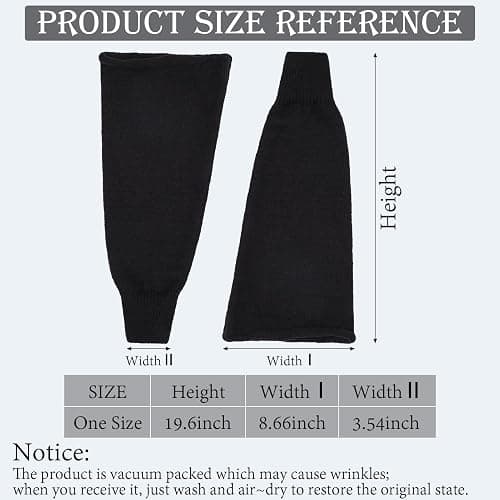 Jspupifip Leg Warmers for Girls, Knit Flared Long Leg Sleeves Socks, Y2K Kawaii Winter Accessories Halloween Christmas thumbnail 7