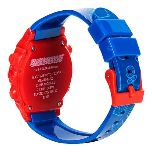 Accutime Super Mario Kids Digital Watch with Yoshi, LED Light Show, Soft Silicone Strap, Durable Kid-Friendly Design, Fun Time-Telling for Boys and Girls thumbnail 6