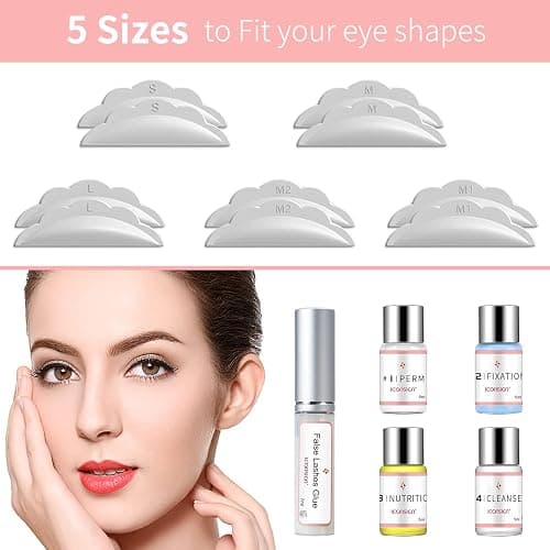 2024 Upgraded Lash Lift Kit, Professional Semi-Permanent Curling Eyelash Perm Kit Suitable for Salon & Home Use thumbnail 3