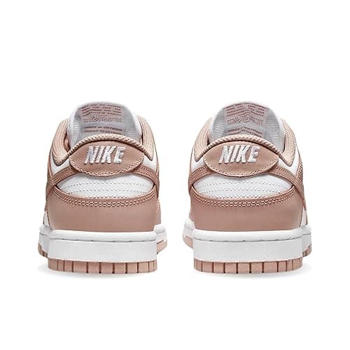 Nike Women's Dunk Low Sneaker - 5.5 - White/Rose Whisper thumbnail 4