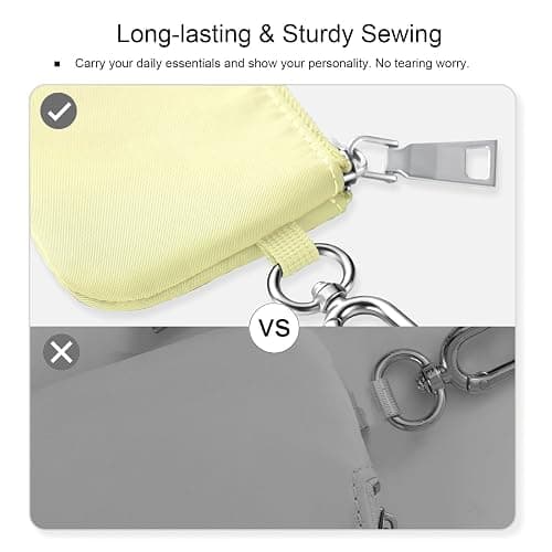 Babysun Mini Zip Around Dual Pouch Wristlet With 2 Straps Wristlet Keychain Wallet for Women Coin Purse Small Cute for Teen Girl thumbnail 6