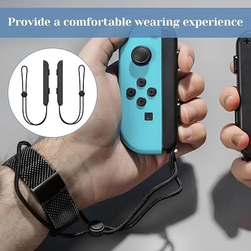 WZWZO Dragonne pour Switch, 2 Pièces Joyc on Strap, Joy con pour Switch Accessoires, Joyc on pour Switch2 Accessoires, Bracelet Contrôleur Réglable, avec Contrôleur pour Switch Accessoires Portable thumbnail 5