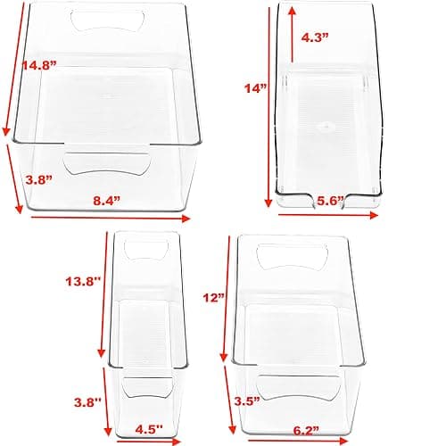 Simple Houseware Refrigerator Storage Organizer Bins, Assorted Set of 6 thumbnail 3
