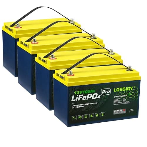 LOSSIGY 48V Lifepo4 Lithium Battery(4 * 12V100Ah), Perfect for 48 Volt Golf Cart, Home Energy Stroage, RV, Solar System, Off-Grid - 12V100AH-4P - Image 1