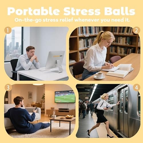 Chicooan 3Pcs Coconut Oil Squishy Stress Balls 2.36in Large Moldable Squeeze Balls Sensory Fidget Toy for Anxiety Relief Party Favors Gifts thumbnail 6