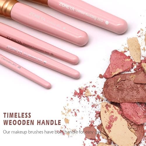 Z'OREYA Makeup Brushes 15Pcs Makeup Brush Set Premium Synthetic Kabuki Brush Cosmetics Foundation Concealers Powder Blush Blending Face Eye Shadows Brush Set (Pink) thumbnail 3