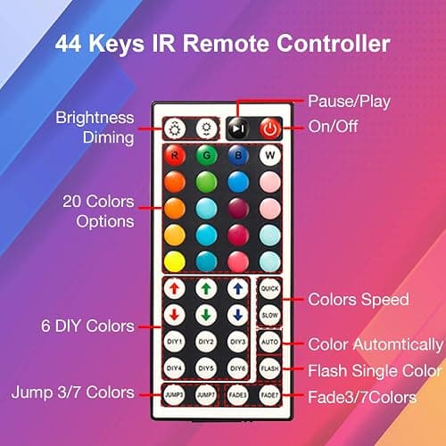 DAYBETTER Led Strip Lights 32.8ft Kit with Remote and Power Supply Color Changing thumbnail 5