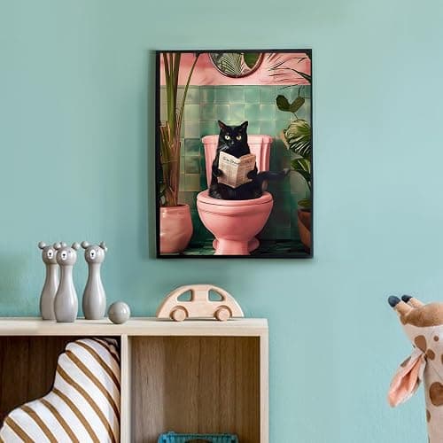 ARPADAMO Diamond Art Kits for Adults,5D Cat Diamond Painting DIY Black Cat Diamond Art Diamond Painting Kits for Adult,Round Full Drill Diamonds, Diamond Art Kits for Home Decor-12x16inch thumbnail 3