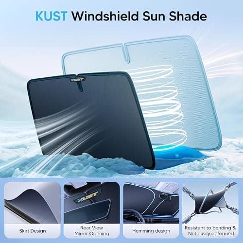 KUST Windshield Sun Shade for Honda Accord 2018-2022 Accessories Sunshade Sun Protector Foldable Blocks UV Rays Keep Your Car Cooler thumbnail 5