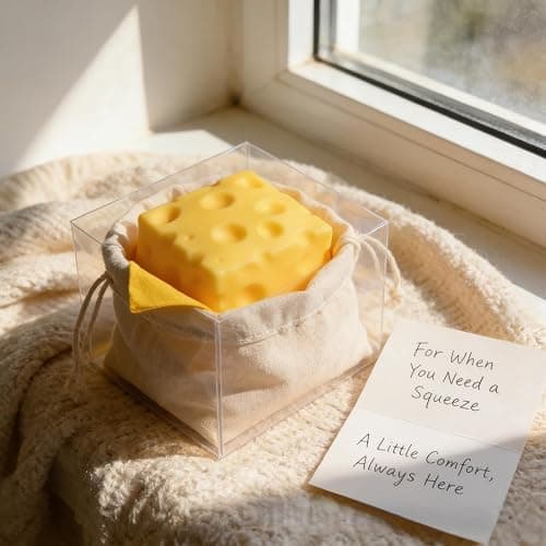 Big Cheese Squishy, Yellow Jumbo Cheese Squishy, Stress Balls for Adults, Soft Novelty Rebounding Fidget Toy for Party. (1.2in(3cm),Yellow) thumbnail 5