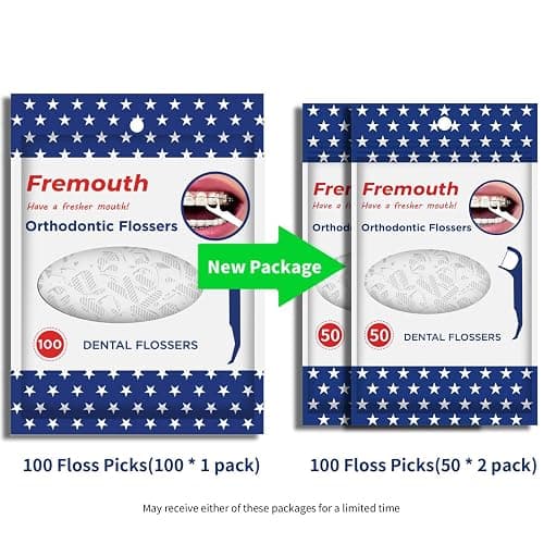 Fremouth Orthodontic Flossers for Braces - Ortho Floss Picks, 100 Count | Upgraded Braces Flossers, Dental Flossers 50 Count (Pack of 2) for Adults & Kids thumbnail 7