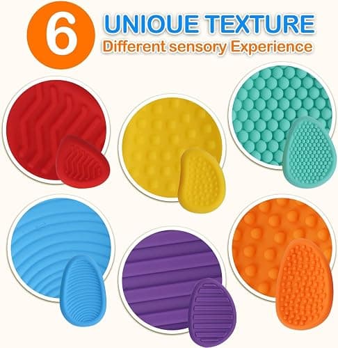 12PCS Random Color Fidget Toys Sensory Stone for Kids，Textured Soft Worry Stone for Autism Kids Calming - Fidget Stress Toys for Students Anxiety Relief - Small Prizes Fidget Toys thumbnail 4