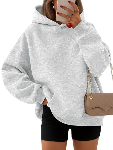 EFAN Women's Oversized Fleece Hoodie, Cozy Plush Pullover Sweatshirt with Pocket - Image 1
