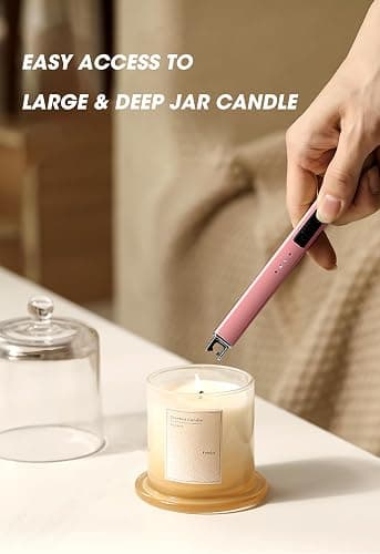 MEIRUBY Electric Candle Lighter, Christmas Stocking Stuffers Gifts for Women Mom Men Wife Sister, USB Arc Rechargeable Windproof Long Lighter for Candle BBQ Housewarming Birthday Gifts Idals thumbnail 7