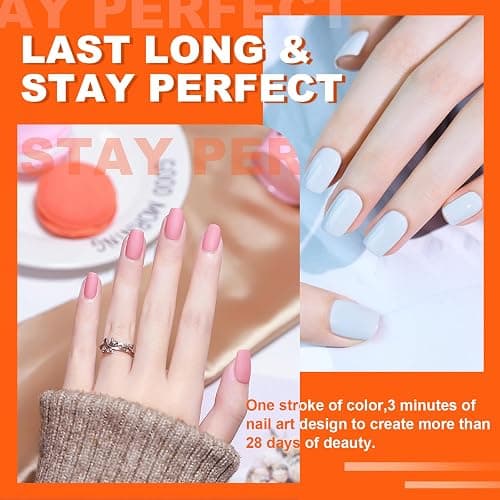 ERARROW 30 Pcs Gel Nail Polish Set, Nail Polish 24 Colors, Popular Nail Art Colors UV LED Soak Off Nail Gel Kit with Glossy & Matte Top Coat Base Coat… thumbnail 6