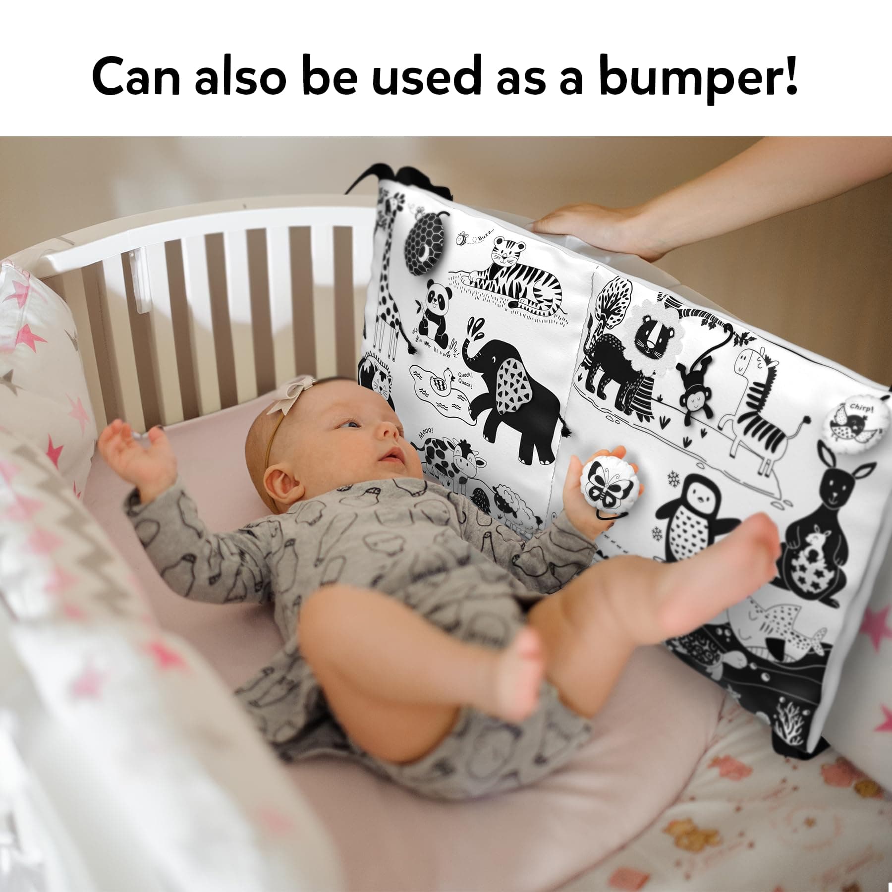 Skillmatics High Contrast Sensory Cloth Mat for Babies & Infants - Newborn Visual Stimulation, Observation Skills, Gifts for 0 to 18 Months, Multicolor thumbnail 6
