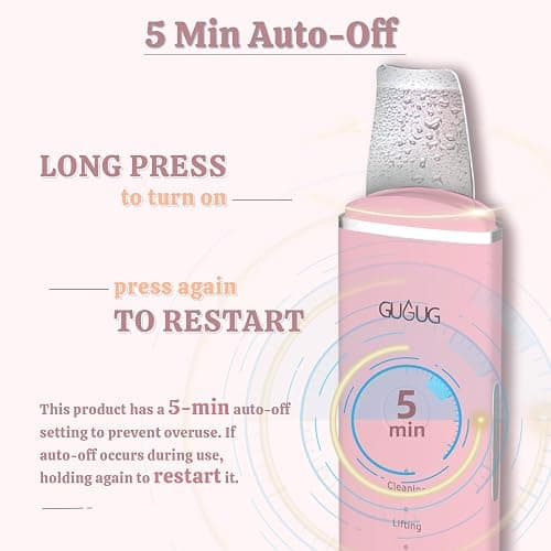 GUGUG Skin Scrubber Face Spatula - Skin Spatula Blackhead Remover Pore Cleaner with 4 Modes, Skin Care Tools-Pink thumbnail 4