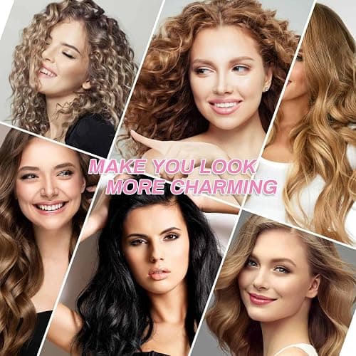 Jumbo Hair Curlers Set - 24 Pieces with 12 Large Rollers and 12 Clips for Adding Volume to Long, Thick Hair (Purple) thumbnail 7
