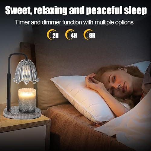 Maromamix Candle Warmer Lamp with Timer - Electric Wax Melt Warmer with Adjustable Height and Dimmer for Scented Candle Wax, Home Fragrance Décor and House Warming Birthday Gifts for Women Mom thumbnail 4