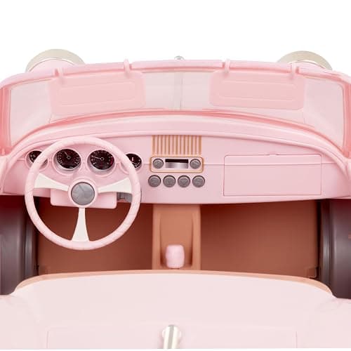 Our Generation – 18-inch Doll Accessories – Pink Doll Car – Toy Vehicle with Radio, Lights & Sounds – Pretend Play 3+ Years– in The Driver's Seat Convertible Cruiser thumbnail 4