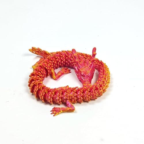 TUTHKOTH 12PCS 3D Printed Dragon Figurine Collection, 11.8 inch Dragon Statues, Random Colors thumbnail 9
