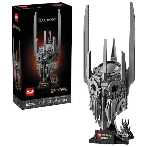 LEGO Icons The Lord of The Rings: Sauron's Helmet - Building Set for Adults, Ages 18+ - Bedroom, Home Office, Book Shelf Decor - W/Sauron Minifigure - Gift for Birthdays - 11373 - Image 1